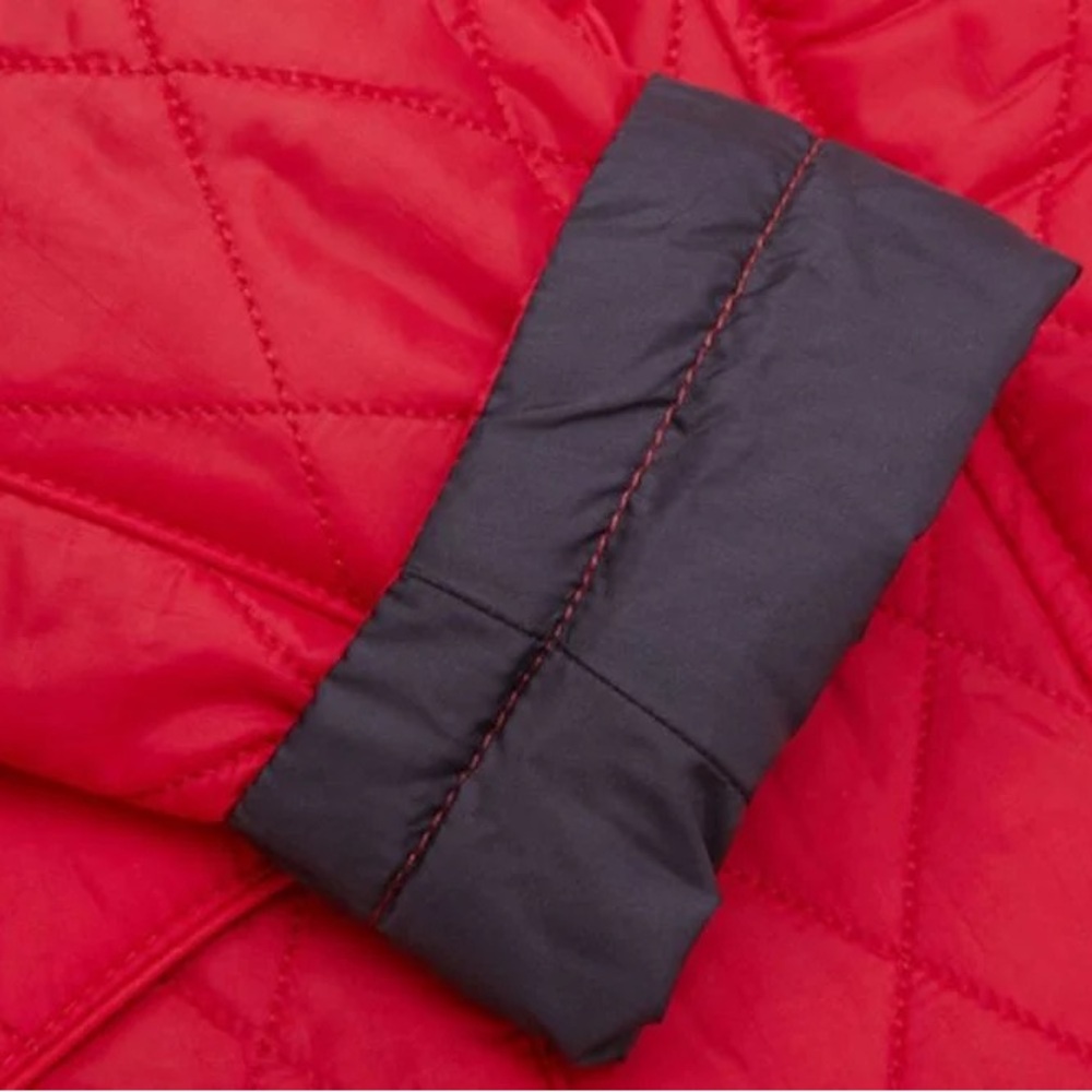 Barbour Red Quilted Utility Jacket - Picture 4 of 9